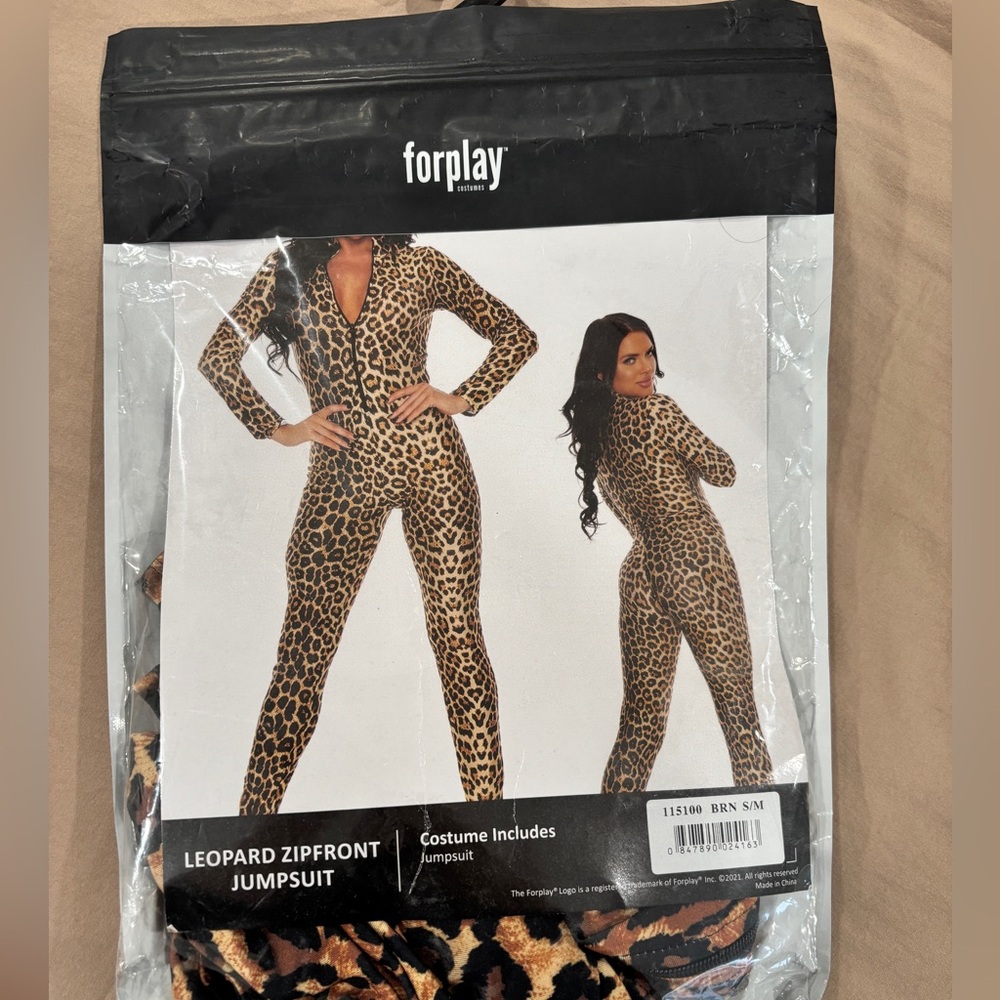 Women’s Forplay Leopard Zipfront Bodysuit Costume